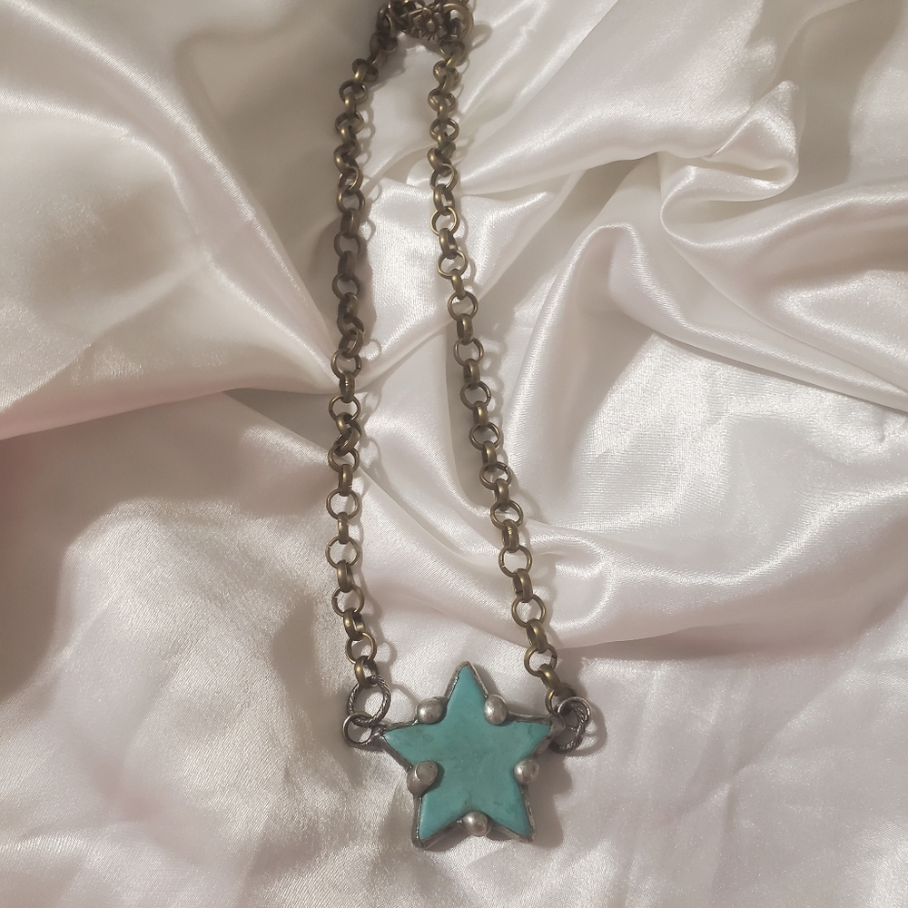 Turquoise Star Necklace never worn